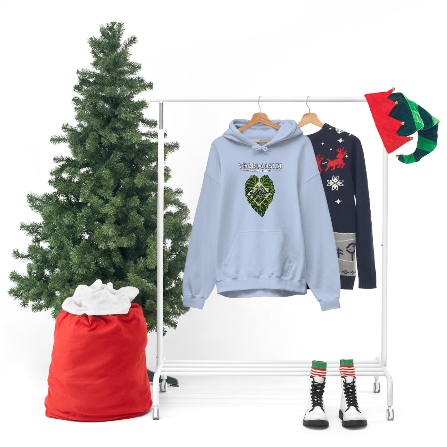 Philodendron Verrucosum Unisex Heavy Blend™ Hooded Sweatshirt
