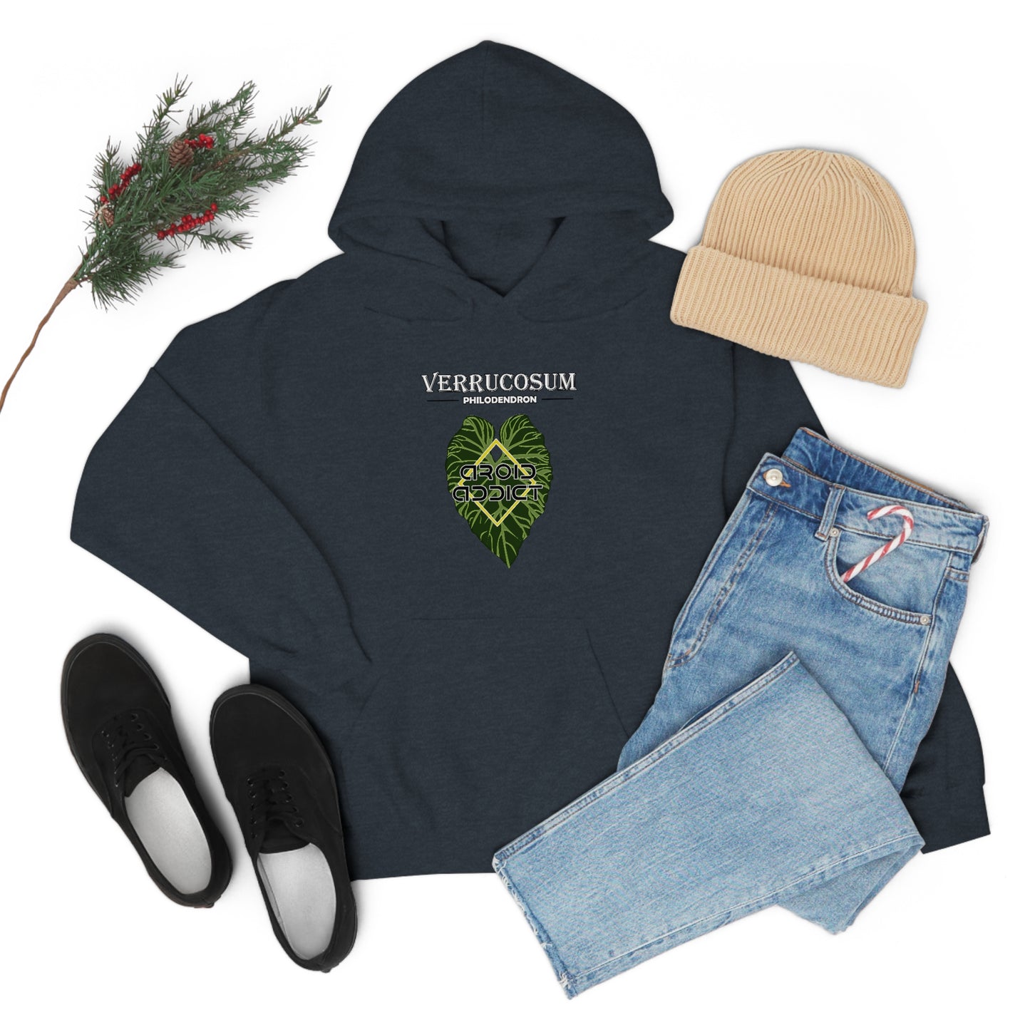 Philodendron Verrucosum Unisex Heavy Blend™ Hooded Sweatshirt