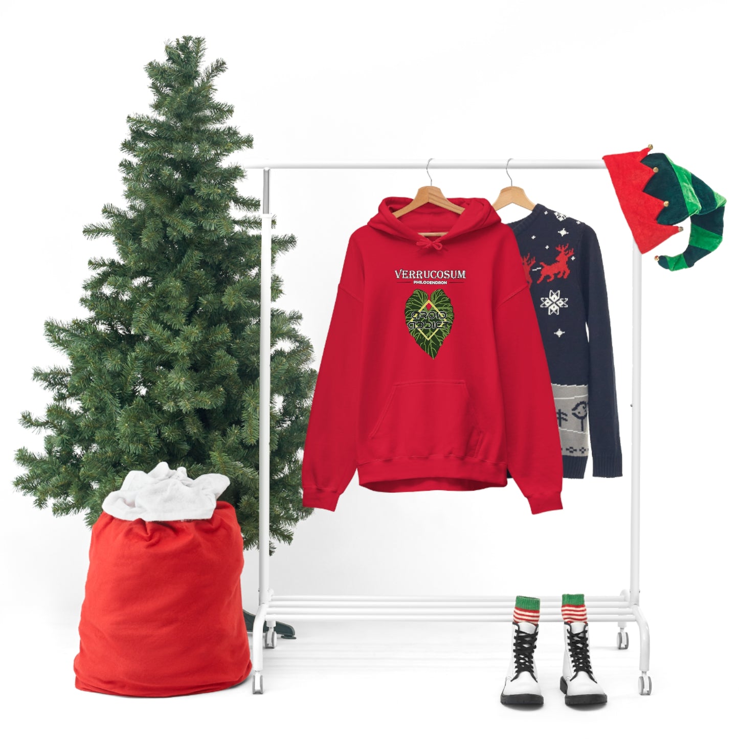 Philodendron Verrucosum Unisex Heavy Blend™ Hooded Sweatshirt
