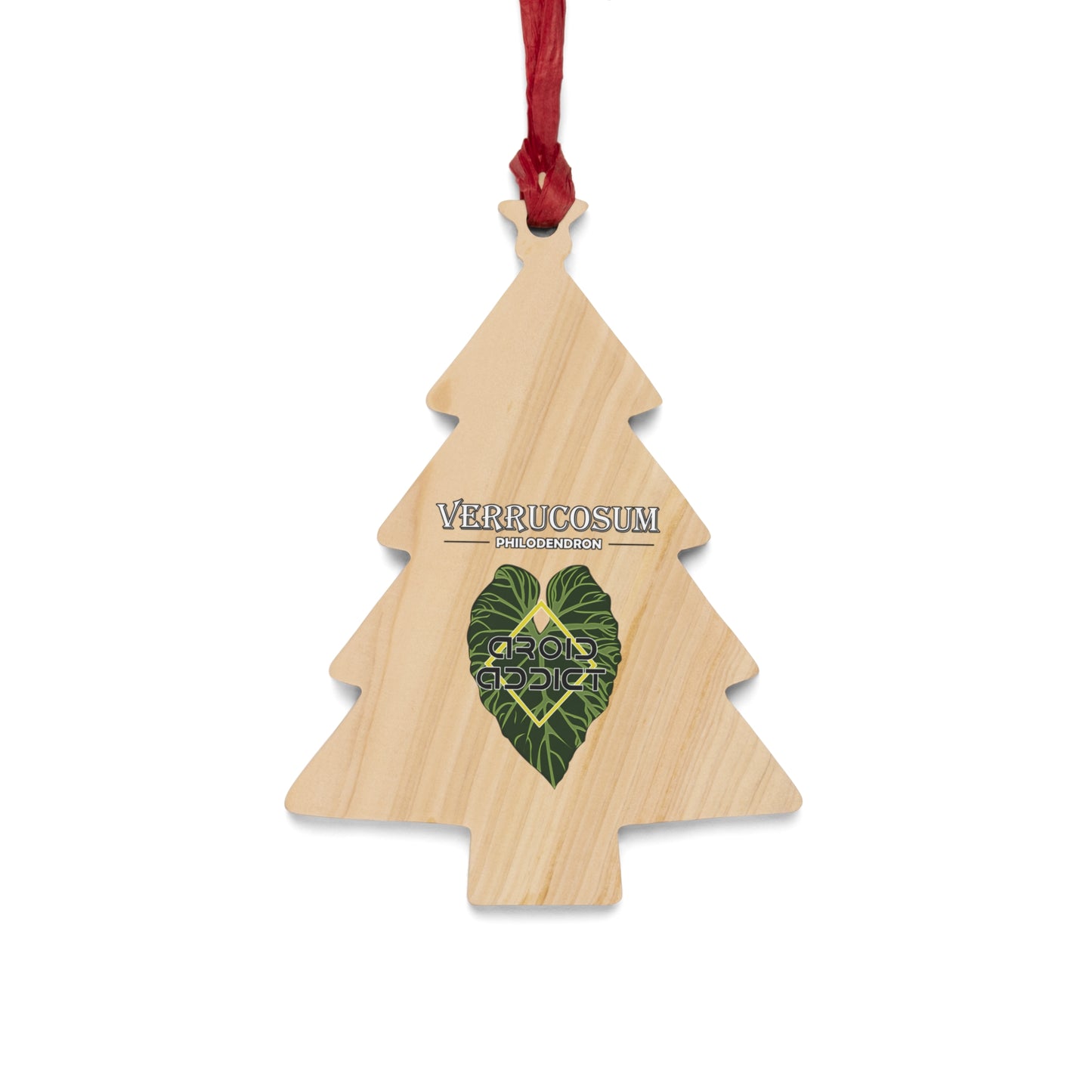 Wooden Ornaments Philodendron Verrucosum