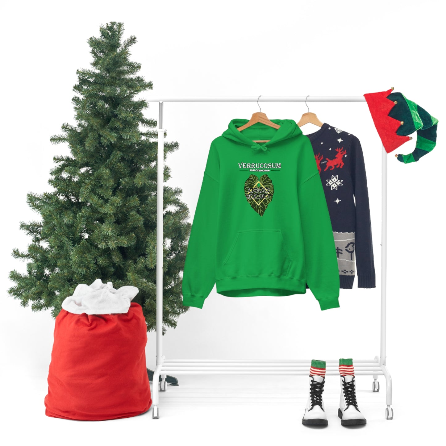 Philodendron Verrucosum Unisex Heavy Blend™ Hooded Sweatshirt