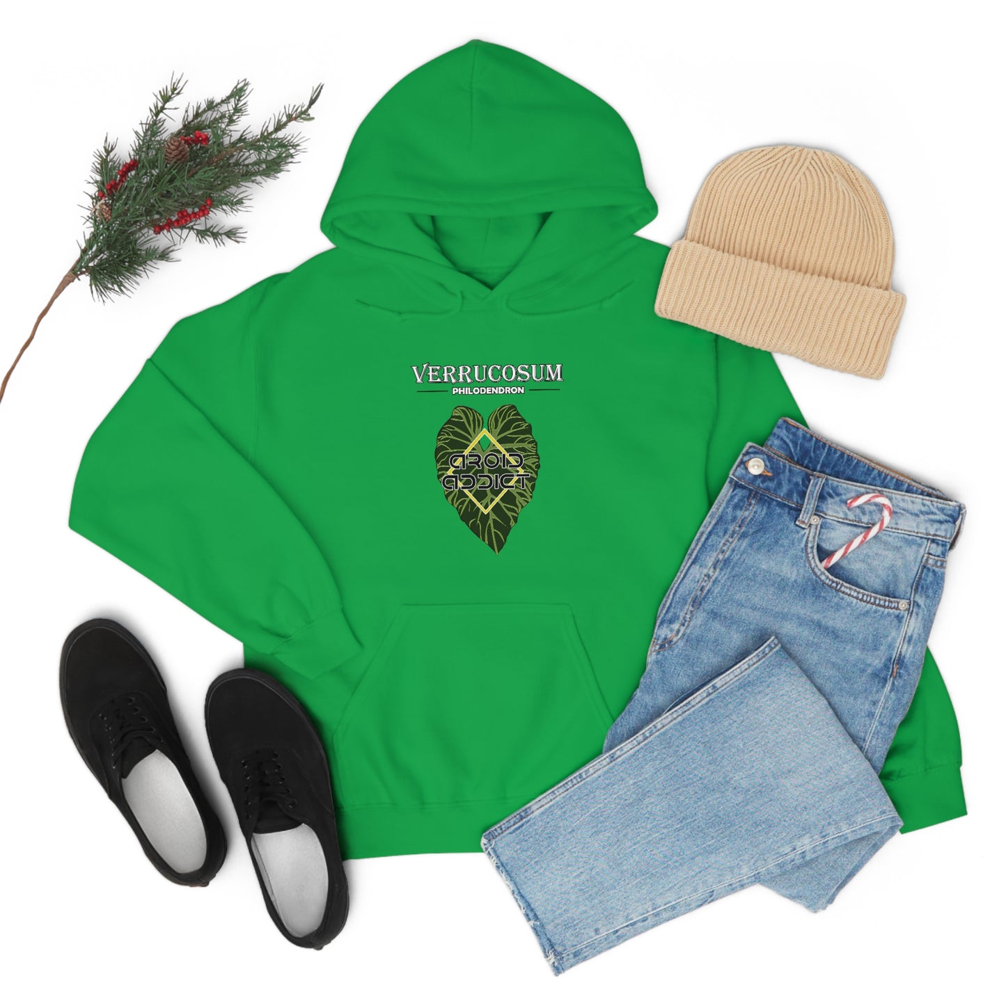 Philodendron Verrucosum Unisex Heavy Blend™ Hooded Sweatshirt