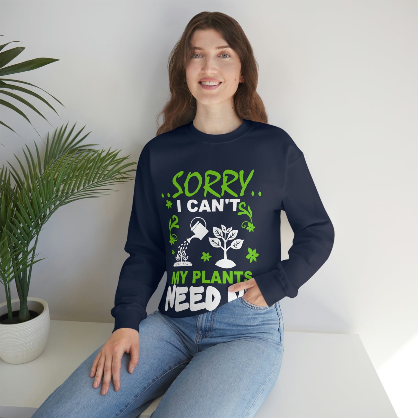 My Plant Need Me Unisex Heavy Blend™ Crewneck Sweatshirt