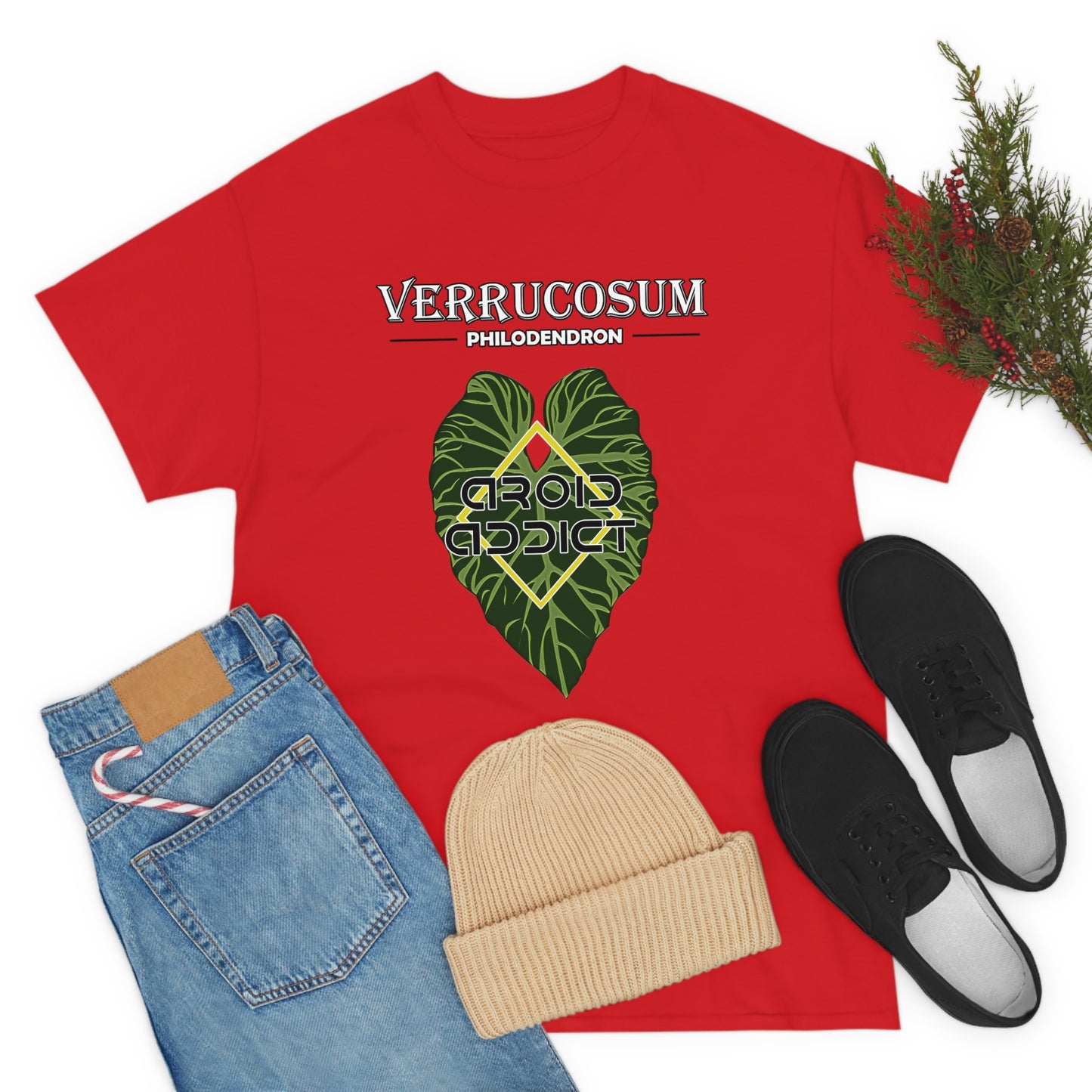 Philodendron Verrucosum Lovers Unisex Heavy Cotton Tee