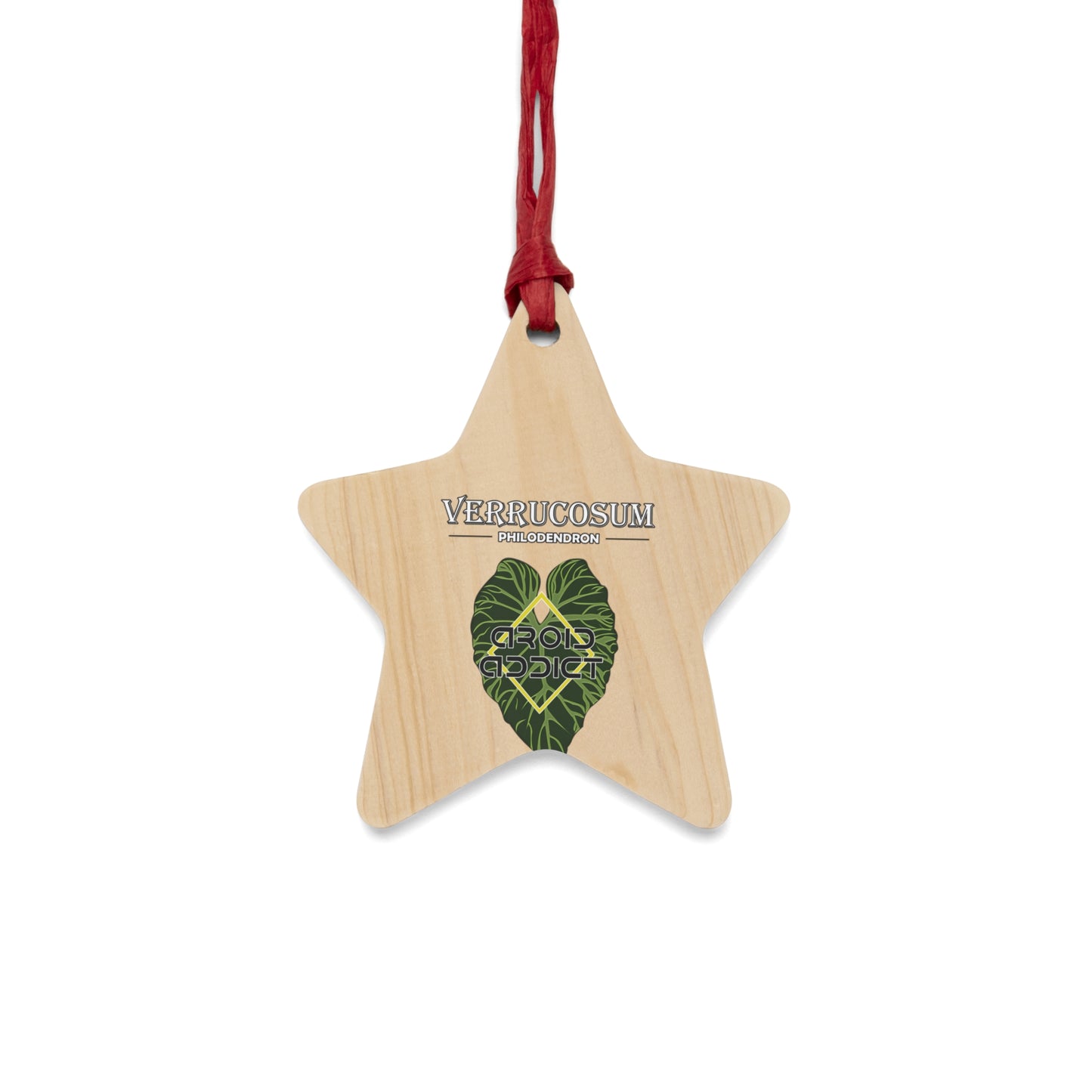 Wooden Ornaments Philodendron Verrucosum