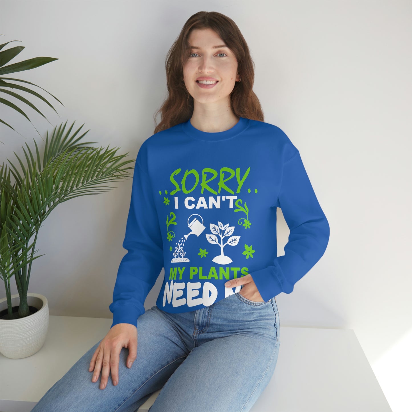 My Plant Need Me Unisex Heavy Blend™ Crewneck Sweatshirt