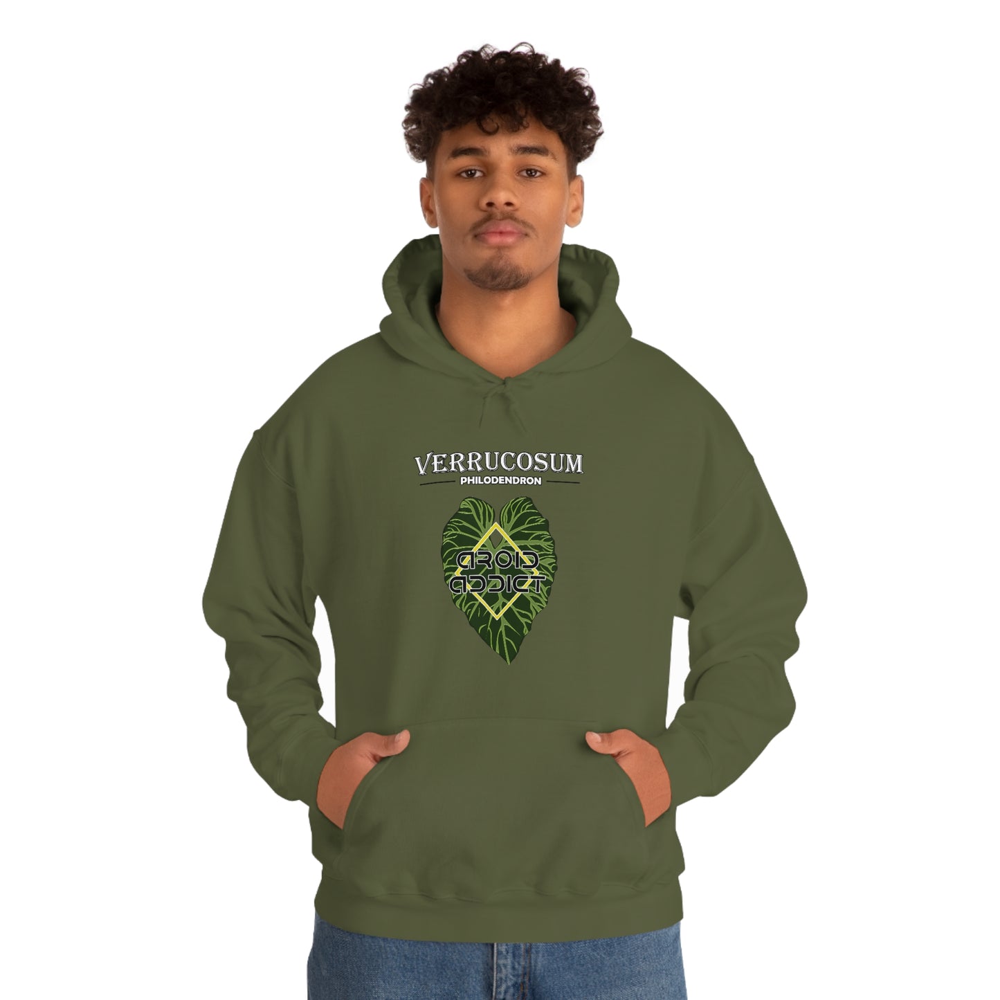 Philodendron Verrucosum Unisex Heavy Blend™ Hooded Sweatshirt