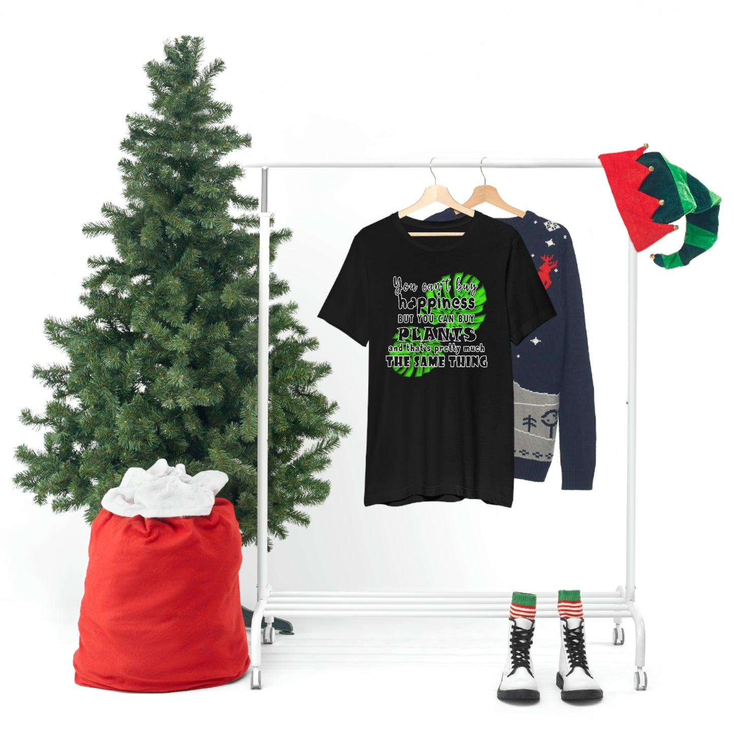 Unisex Jersey Short Sleeve Tee "you can't buy happiness but you can buy plants Plants Lover Quotes Gift idea"