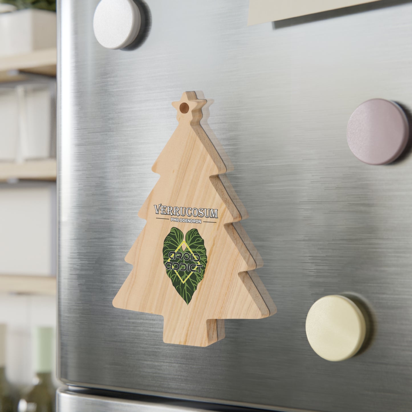 Wooden Ornaments Philodendron Verrucosum