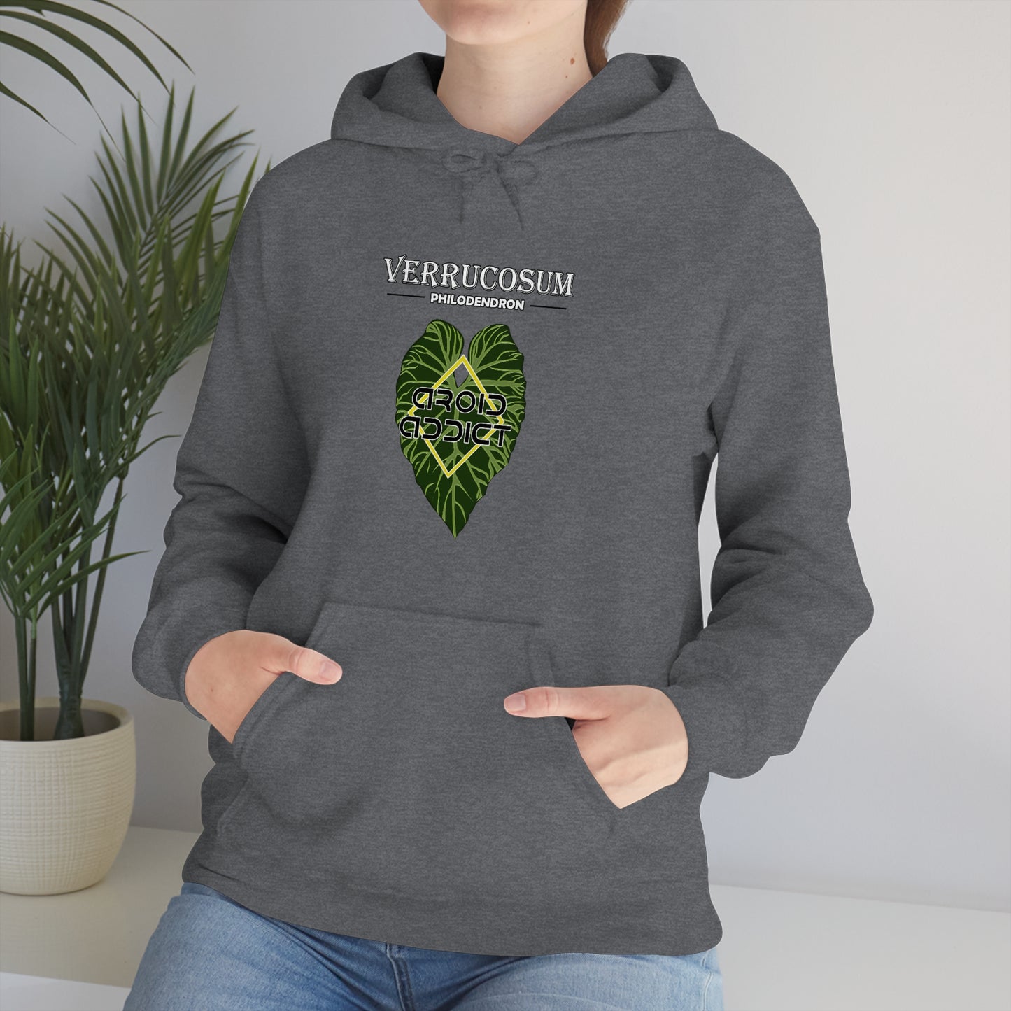 Philodendron Verrucosum Unisex Heavy Blend™ Hooded Sweatshirt