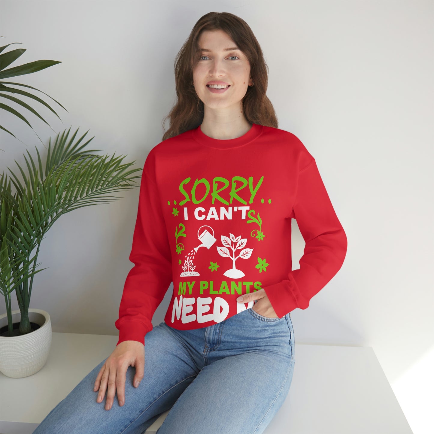 My Plant Need Me Unisex Heavy Blend™ Crewneck Sweatshirt