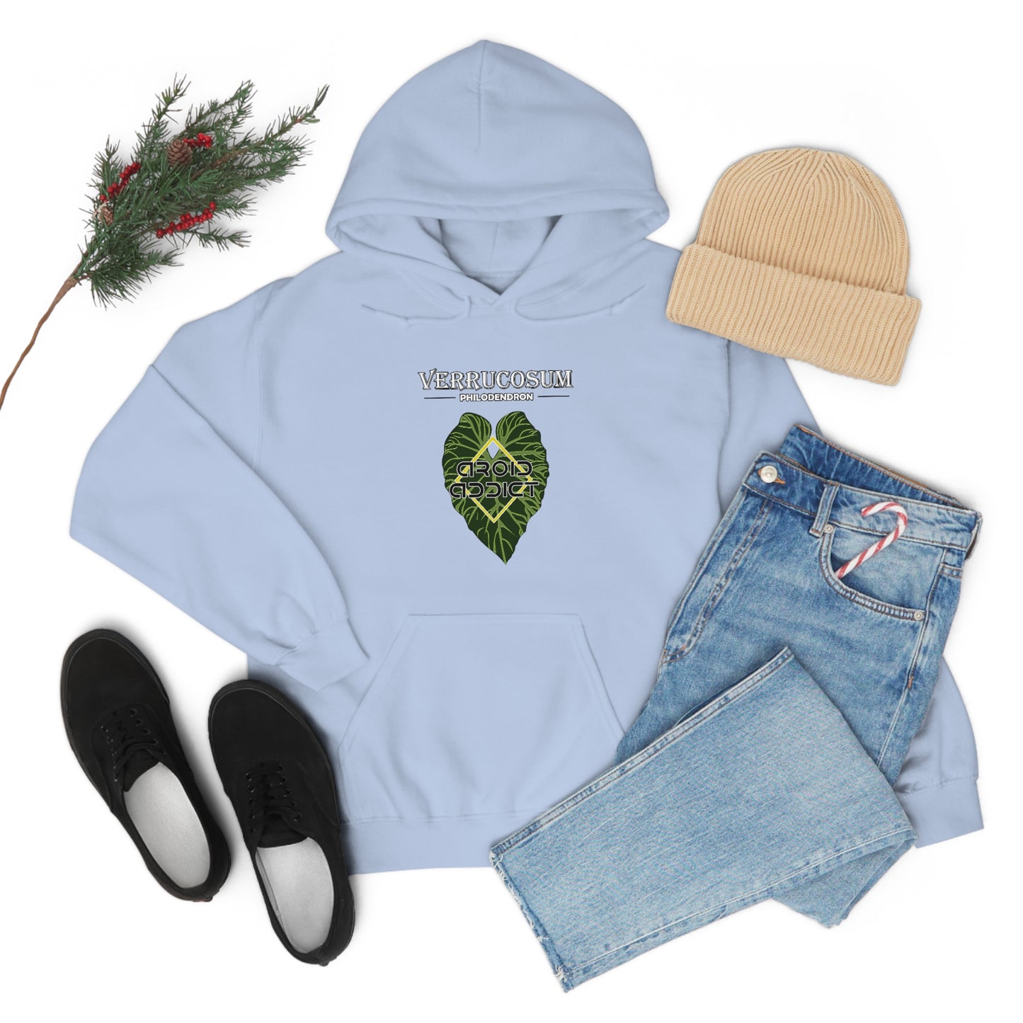 Philodendron Verrucosum Unisex Heavy Blend™ Hooded Sweatshirt