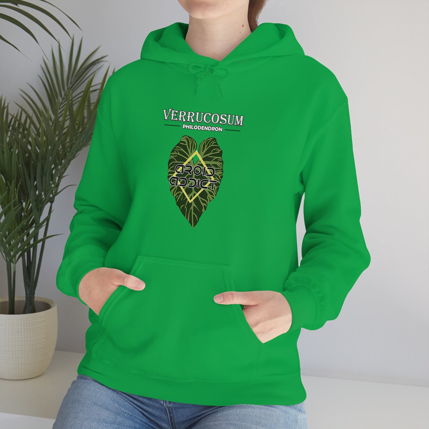 Philodendron Verrucosum Unisex Heavy Blend™ Hooded Sweatshirt