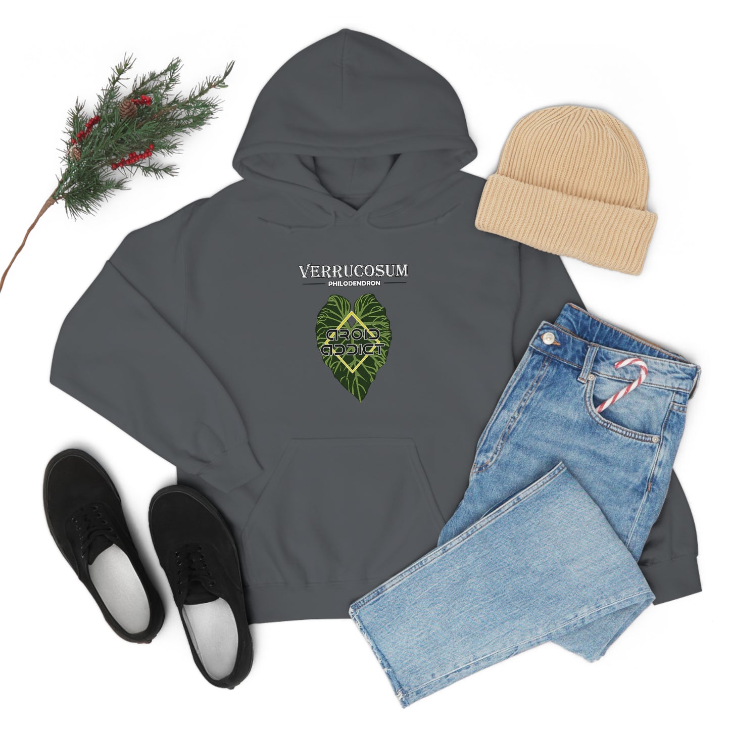 Philodendron Verrucosum Unisex Heavy Blend™ Hooded Sweatshirt
