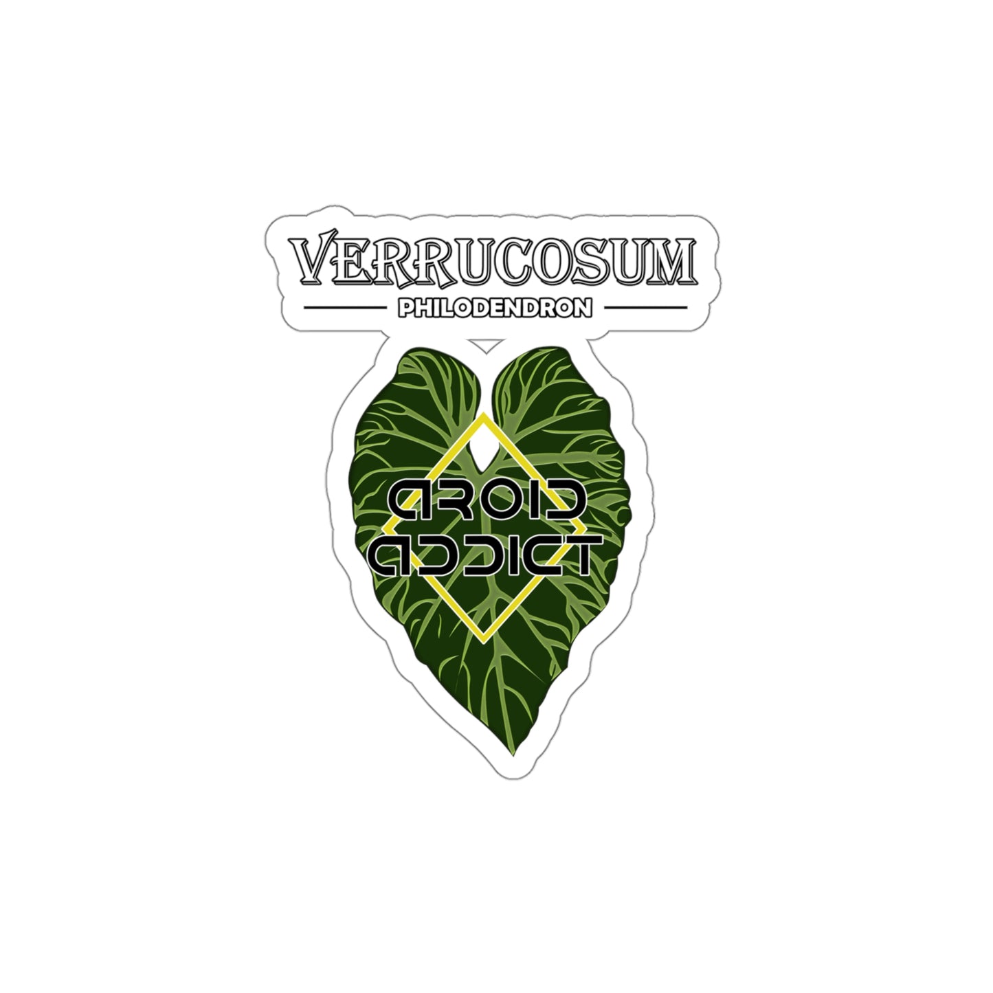 Die-Cut Stickers Philodendron Verrucosum