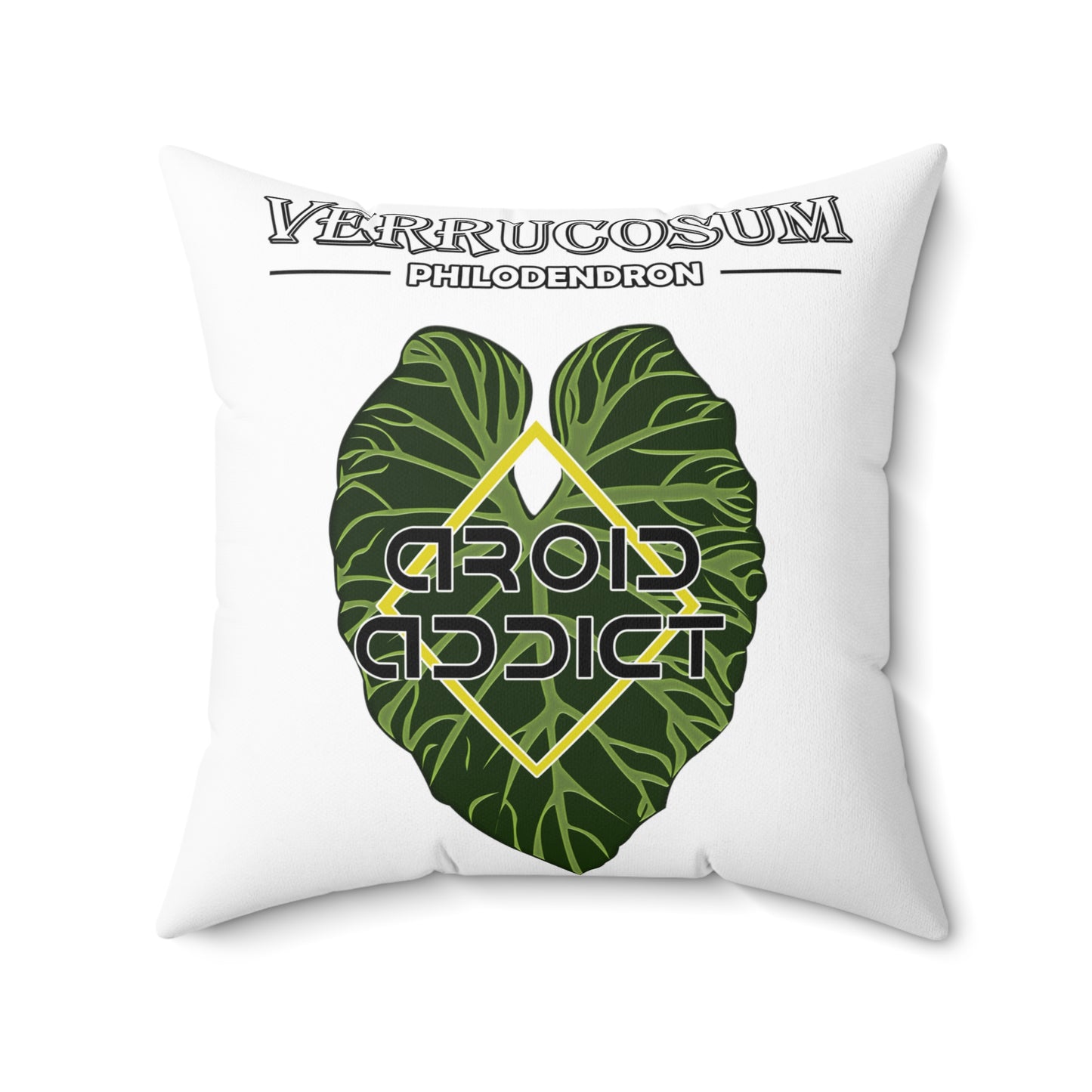 Philodendron Verrucosum Plants Spun Polyester Square Pillow